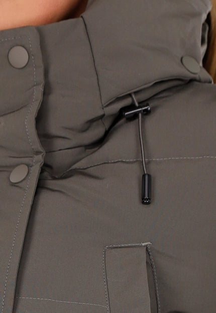 WINTER Khaki Lange Pufferjas