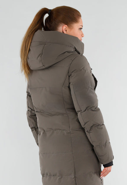 WINTER Khaki Lange Pufferjas