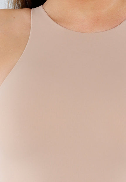 NEW051125 Nude String Body met Hoge Hals