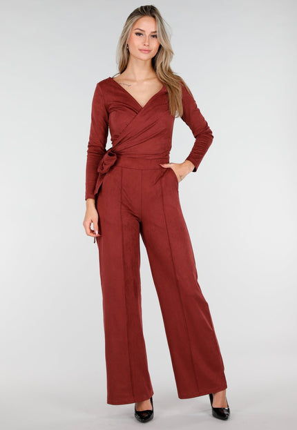 Rode Suede Wikkel Top