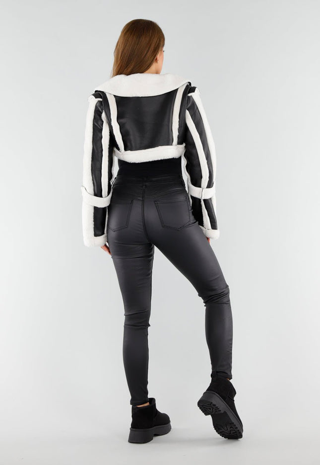 NEW051125 Zwart Wit Cropped Jasje