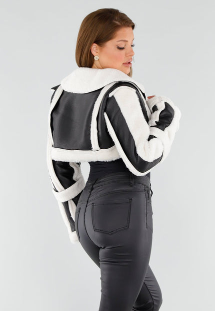 NEW051125 Zwart Wit Cropped Jasje