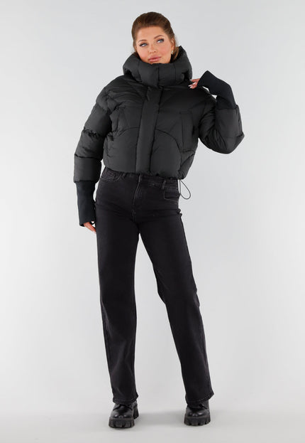 NEW051125 Zwarte Gewatteerde Pufferjas