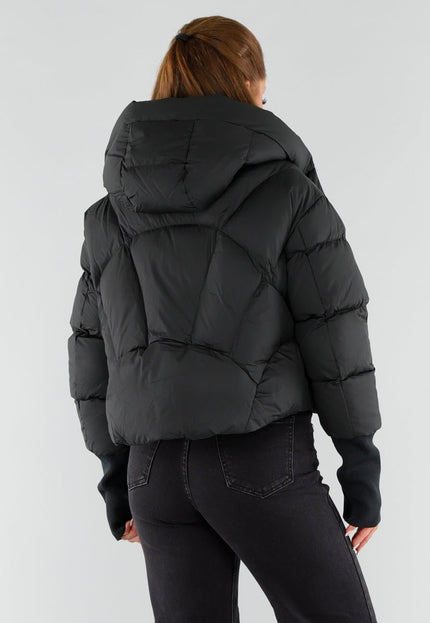 NEW051125 Zwarte Gewatteerde Pufferjas