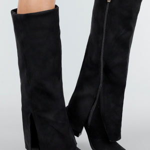 OP=OP.03.NL Zwarte Suède Laarzen