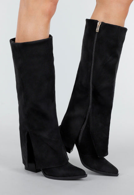 OP=OP.03.NL Zwarte Suède Laarzen