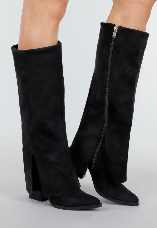 OP=OP.03.NL Zwarte Suède Laarzen