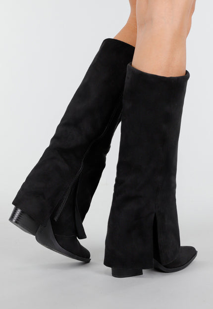 OP=OP.03.NL Zwarte Suède Laarzen