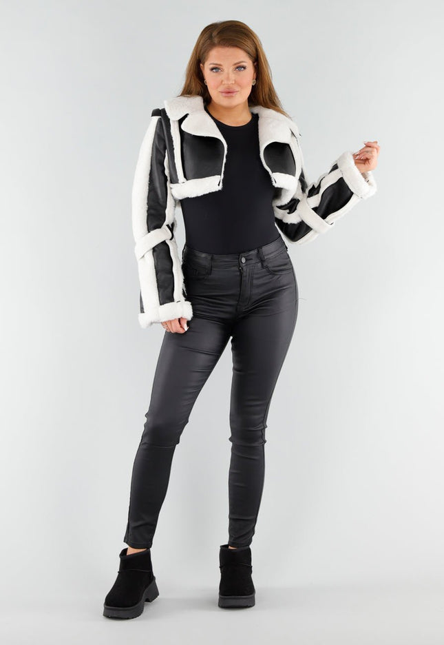 NEW051125 Zwarte Suède-look Snowboots