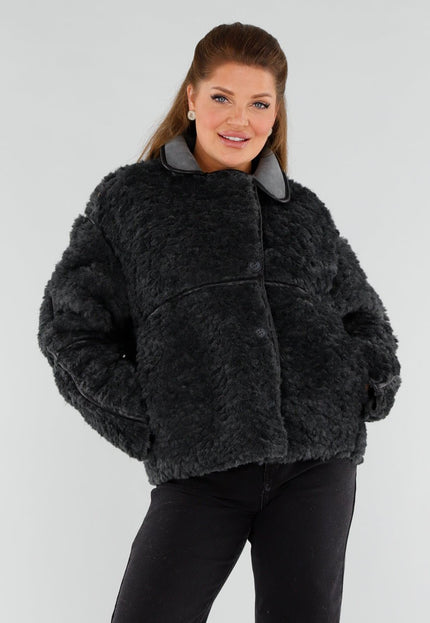 NEW051125 Zwarte Teddy Jas