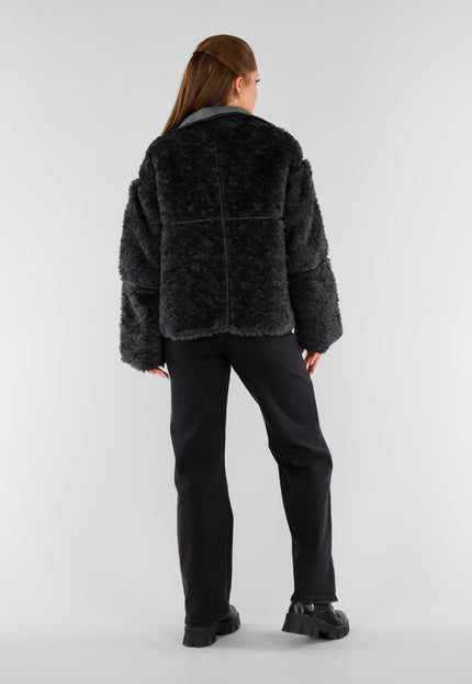 NEW051125 Zwarte Teddy Jas