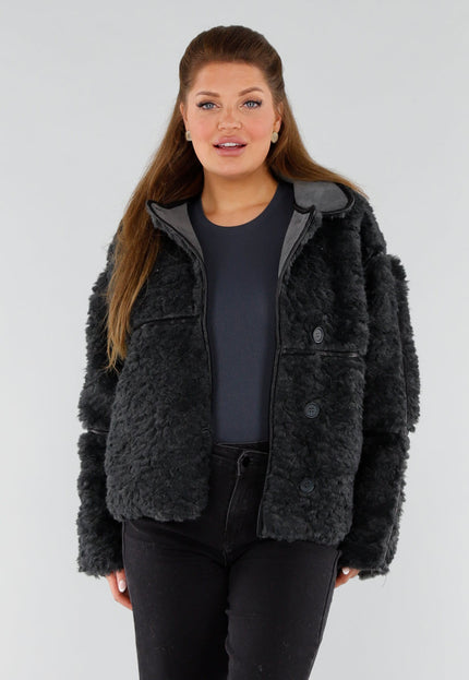 NEW051125 Zwarte Teddy Jas