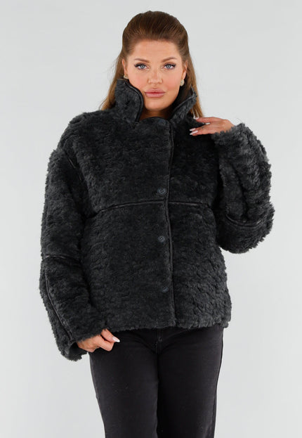 NEW051125 Zwarte Teddy Jas