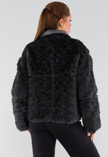 NEW051125 Zwarte Teddy Jas