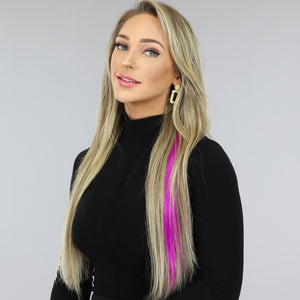 NEW0603 Clip in Haarextension Violet