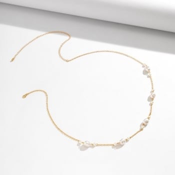 NEW0603 Gouden Bodychain met Parels