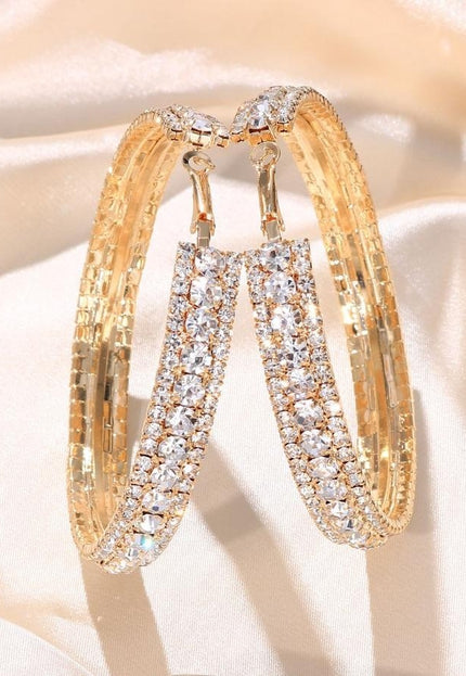 NEW0603 Gouden Strass Oorbel Ringen