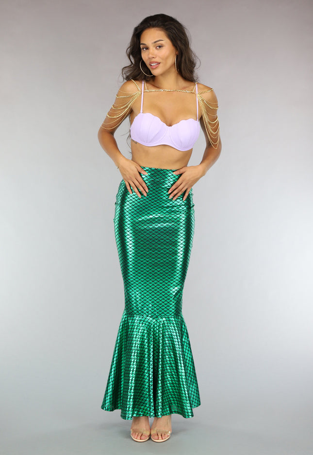 KOSTUUM Groene Ariel Zeemeermin Rok
