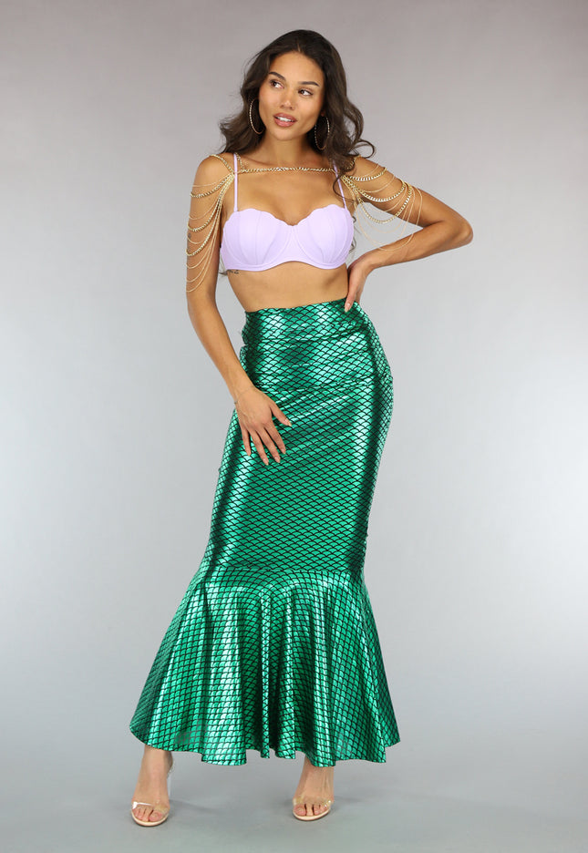 KOSTUUM Groene Ariel Zeemeermin Rok