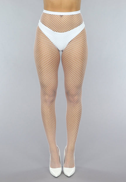 NEW0603 Medium Fishnet Netpanty in Wit