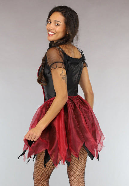 CARNA30 Roodkapje Kostuum met Kanten Cape