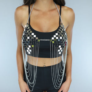 NEW0603 Zilveren Diamond Bodychain