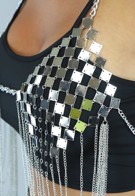 NEW0603 Zilveren Diamond Bodychain