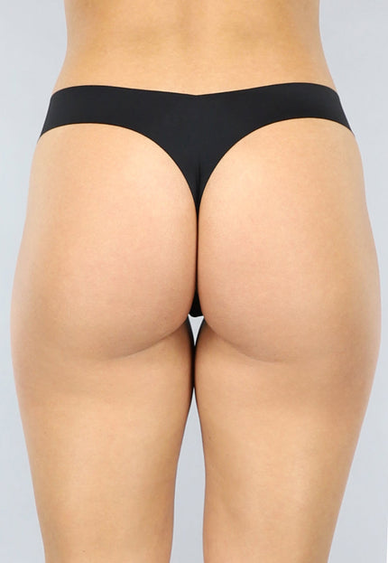 NEW0603 Zwarte Naadloze Cheecky String