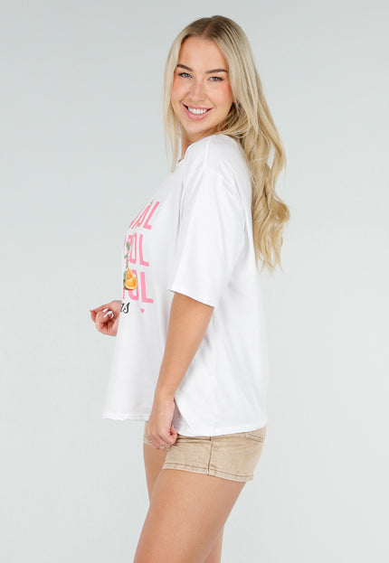 NEW060526 Wit T-shirt met Aperol Print
