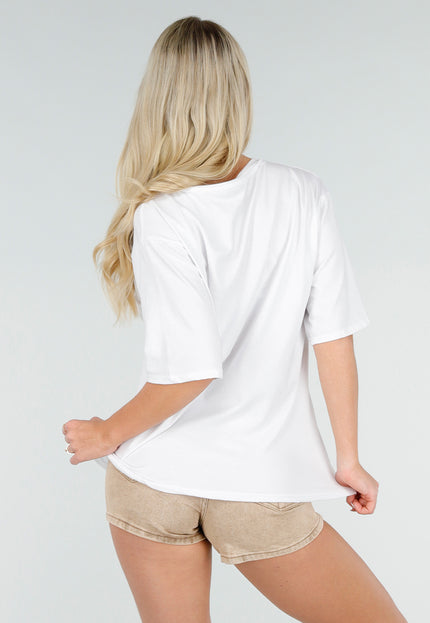 NEW060526 Wit T-shirt met Aperol Print
