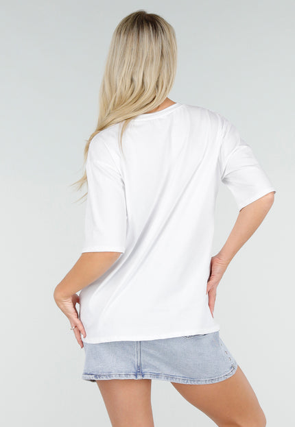 NEW060526 Wit T-shirt met Citroen Print