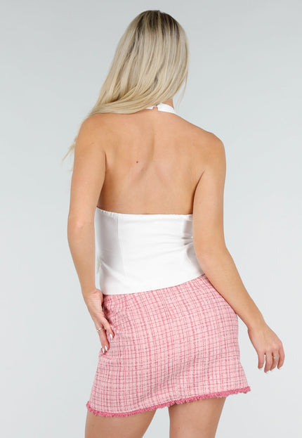 NEW060526 Witte Halter Top met Open Rug