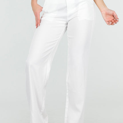 NEW060526 Witte Wide Leg Pantalon