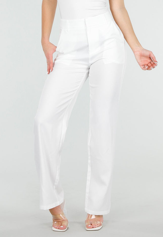 NEW060526 Witte Wide Leg Pantalon