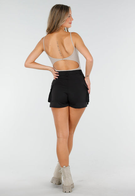 NEW060825 Beige Bodysuit met Pads