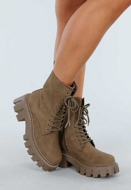 NEW060825 Bruine Veterboots met Rits