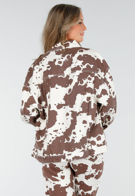 NEW060825 Koeienprint Spijker Jasje