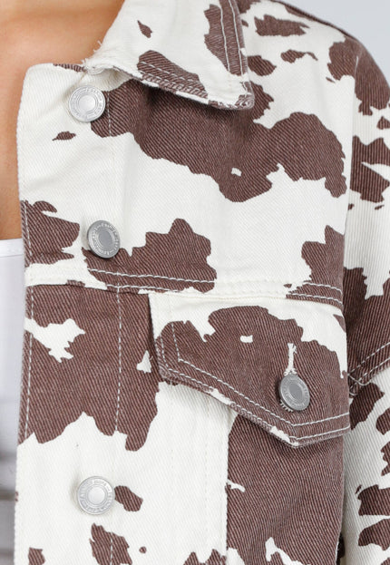 NEW060825 Koeienprint Spijker Jasje