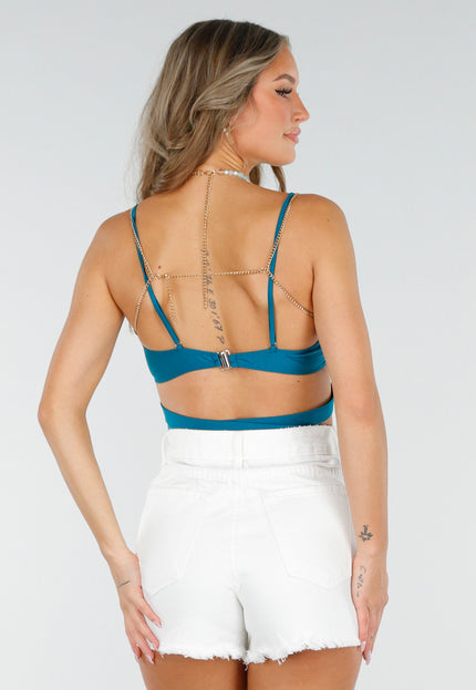 NEW060825 Mintgroene Bodychain Kralen