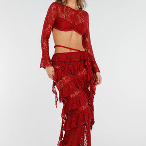 NEW060825 Rode Two Piece van Kant