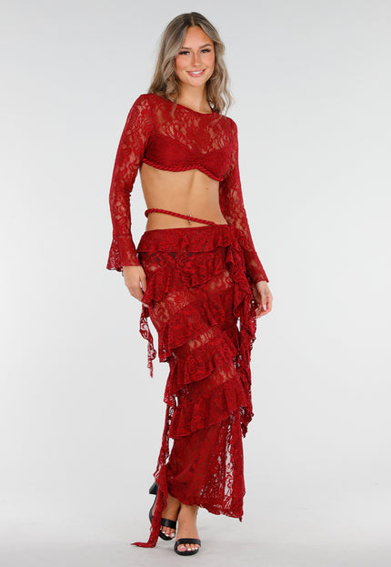 NEW060825 Rode Two Piece van Kant