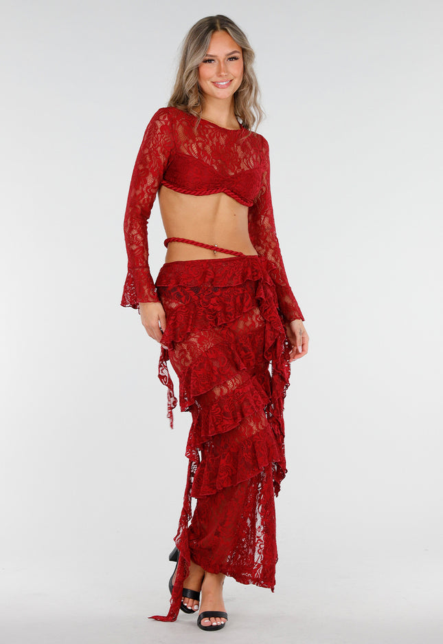 NEW060825 Rode Two Piece van Kant