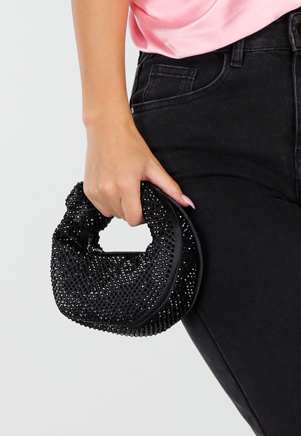 NEW060825 Zwarte Handtas met Strass