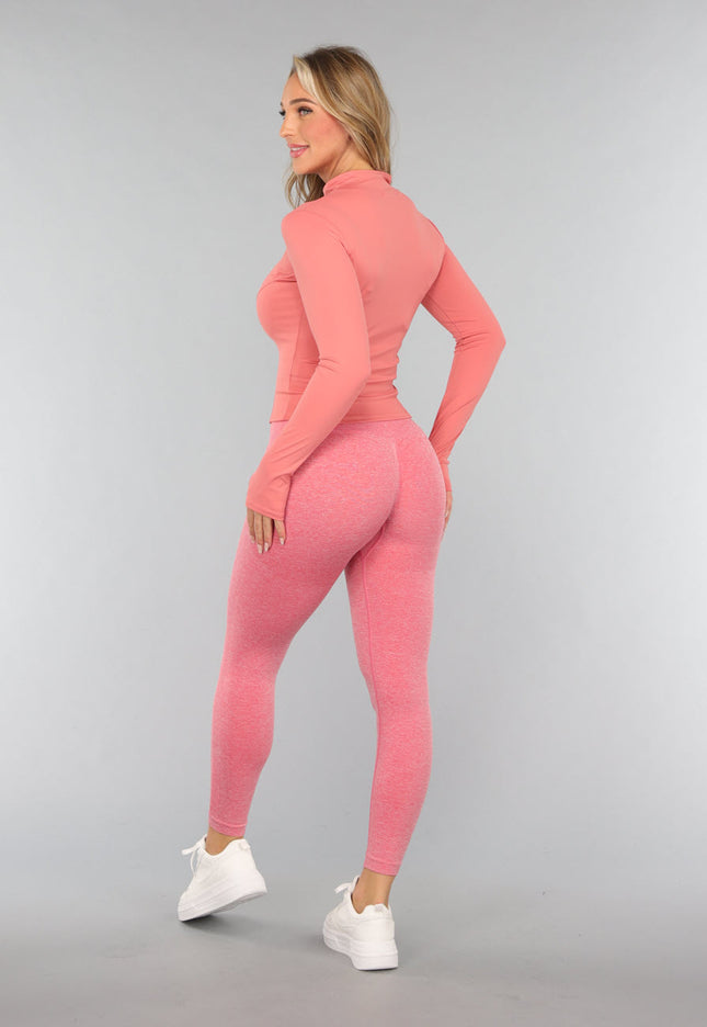 NEW0611 Koraal Kleurig Sportjasje met Ritssluiting