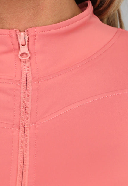 NEW0611 Koraal Kleurig Sportjasje met Ritssluiting