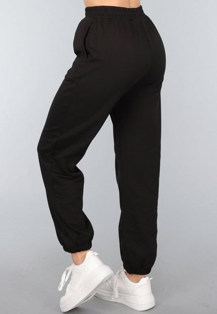 NEW0611 Zwarte Joggingbroek met Cutout