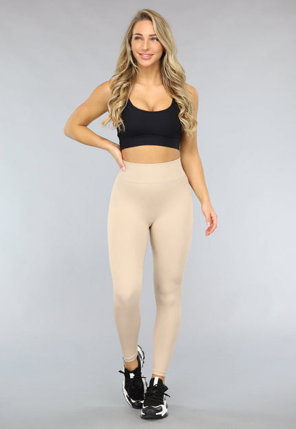 NEW0612 Beige Ribstof Hardlooplegging