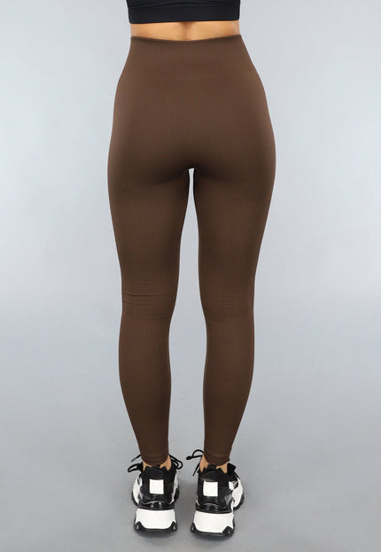 NEW0612 Bruine Ribstof Hardlooplegging