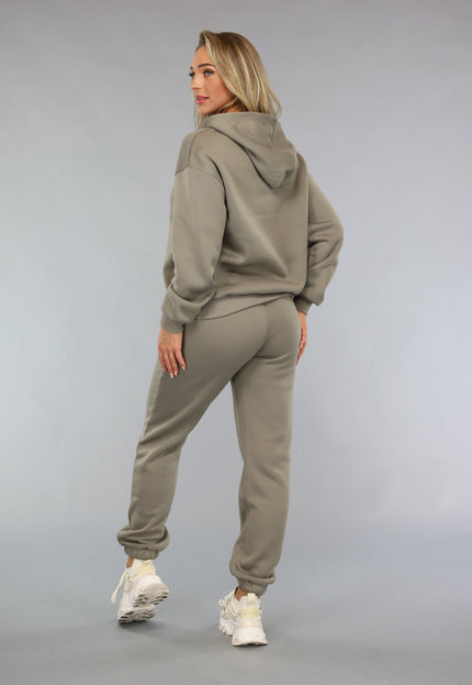 NEW0612 Fleece Joggingpak in Taupe