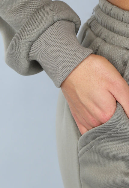 NEW0612 Fleece Joggingpak in Taupe